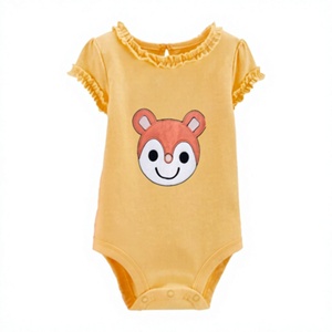 Tirupur 100% algodón orgánico Unisex Santa mameluco mono ecológico teñido transpirable verano bebé - Product Image 1