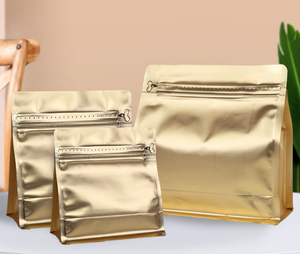 Flat Square Bottom Aluminum Foil <b>Packaging</b> <b>Bags</b> Coffee Bean Pouch Coffee <b>Bags</b> with Valve Eight Side Coffee <b>Bags</b> with Valve - Product Image 1