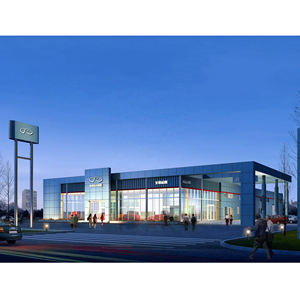 Diseño de Muro Cortina de Vidrio con Estructura de Acero Prefabricada para Centros Comerciales y Salas de Exposiciones - Product Image 4