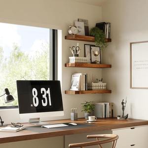 <span class=keywords><strong>BAOBAB</strong></span> WORKSHOP Estantes flotantes de madera Juego de 2-Estante rústico 24 pulgadas-Estante flotante para taller <span class=keywords><strong>BAOBAB</strong></span> montado en la pared - Product Image 6