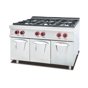 Cuisinière combinée de luxe Big Kitchen avec bouton en acier inoxydable, cuisinière à six brûleurs, cuisinière à gaz à 6 brûleurs avec armoire - Product Image 1