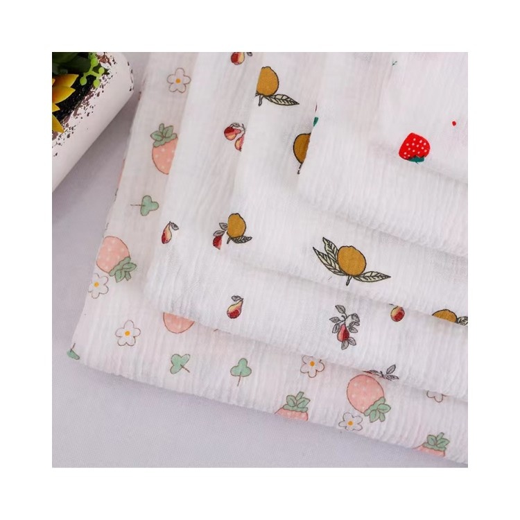 Custom Print Bamboo Fiber Fabric 95 Bamboo 5 Spandex Baby Jersey Bamboo Muslin Fabric for Swaddle Blnket