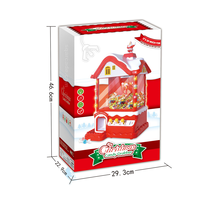 Distributeur automatique de jouets en peluche de Noël à pièces, mini machine à griffes, jeu de préhension de bonbons, cadeaux pour enfants pour Noël