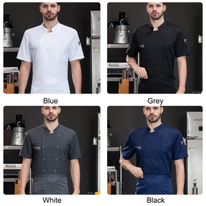 Uniforme <span class=keywords><strong>da</strong></span> Ristorante con Logo, Camicia a Maniche Corte, Design Personalizzato per Camerieri, Uniformi Femminili per Chef Cinesi - Product Image 3