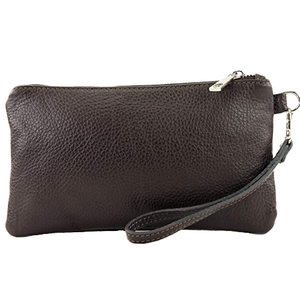 Compact Cowhide Clutch Wallet – Stylish Black Leather <b>Handbag</b> with Coin & Key Storage, Bulk Order Available - Product Image 1