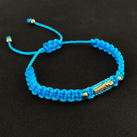 Bracelet porte-bonheur en perles plaquées or pour femme et homme, bijou antique coloré fait main, réglable, vente en gros, cadeau,