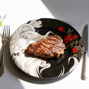 Magnifique assiette à pâtes ronde décorative en porcelaine fine, style créatif haut de gamme, pour la restauration occidentale - Product Image 3