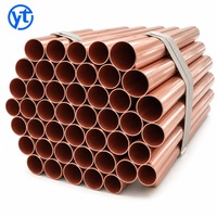 Tube en cuivre pur C11000 ASTM B280, tuyau en cuivre rouge droit et en spirale pour CVC, réfrigération, échangeur de chaleur avec service de découpe