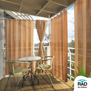 Beige Brown HDPE Eyelet Outdoor Curtains 150 GSM with Warm Natural Texture Weather Resistant Comfort and Elegant Outdoor - Product Image 5