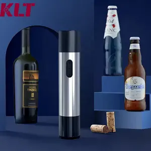 Abridor de garrafas de vinho para cerveja 2 em 1 recarregável personalizado, abridor de garrafas elétrico automático para cozinha