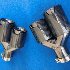 For M Modified Carbon Fiber Mirror <b>Polished</b> 1.5mm Exhaust Tip for <b>Car</b> Rundu Exhaust Tips Carbon Fiber Exhaust Tip for M Modified - Product Image 2