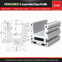 Hengdong HDM100ED-S Plateau de guidage linéaire semi/entièrement fermé en alliage d'aluminium à vis à billes, échelle 100, pour bras robotique de découpe