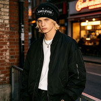 AMCLEVER Nouveau bonnet en cachemire tricoté pour l'hiver, style slouchy, pour femmes et hommes, couleur unie, avec revers, chaud, anti-froid, logo personnalisé OEM