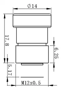 FRANKFURT OPTATECEXHIBITOR光学低歪みM12マウントF5.61/3 "画像フォーマット焦点距離12mmFAボード10MPレンズ