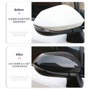 ฝาครอบกระจกมองหลังคาร์บอนไฟเบอร์ ABS สีดำเงา สำหรับ Toyota Levin 2019-2021 รุ่น Corolla ชุดเต็ม - Product Image 4