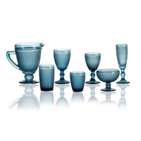 Lot de verres à vin vintage solides et abordables, gobelets à eau en verre coloré, design minimaliste, 230 ml, pied court, pour banquets et mariages