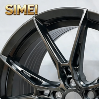 Jantes de route SIMEI très vendues, 17-20 pouces, en alliage coulé de haute qualité, 5x120, ET30, finition noire, pour la modification/amélioration des 4x4
