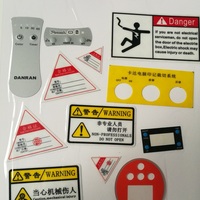 Panneau de sécurité triangulaire en PVC plastique durable imprimé UV, style Feng Shui religieux, avertissement de danger : choc électrique, blessure mécanique