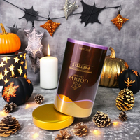 Boîte en fer blanc personnalisée à manivelle pour biscuits, bonbons et chocolats de Noël, cadeaux pour enfants et bébés, décorations rondes, boîtes en fer blanc pour Halloween, prix d'usine