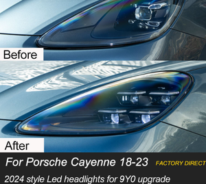 AURON Kit de conversion de phares à faisceau quadruple 12V 6000K 36W 6000 lm LED CSP pour Cayenne 9Y0 9Y0.1 2018-2022 Rétrofit/Amélioration - Product Image 4