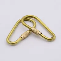 Petit mousqueton en forme de D à verrouillage par vis, simple, autobloquant, anti-chute, haute résistance, pour le camping, la randonnée, la pêche, le sac à dos
