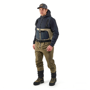 <span class=keywords><strong>Cuissardes</strong></span> de pêche à la mouche unisexe imperméables 4-5 couches OEM/ODM pour hommes, respirantes, avec <span class=keywords><strong>chaussettes</strong></span> intégrées, légères, pour la chasse - Product Image 3