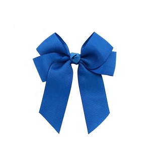 Lazos de cinta de grogrén de alta calidad de 4 pulgadas de Color liso hechos a medida con Clips, lazo de pelo con molinete para niña, accesorios para el cabello para niños - Product Image 6