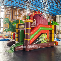 Château gonflable dinosaure professionnel en PVC pour location événementielle, personnalisable/OEM