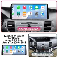 Pemutar Multimedia Mobil 12.9" untuk Honda Accord 8 Spirior Acura Tsx 2009-2013 CarPlay Android Auto 2K HD GPS Navi BT DSP Stereo HU