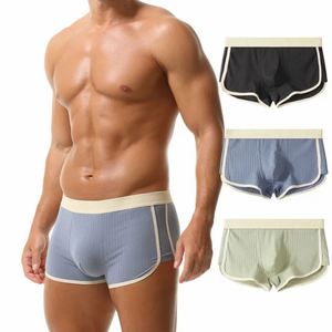 Calzoncillos de algodón para hombre, cintura media, cómodos, sin costuras, de alta elasticidad. - Product Image 1