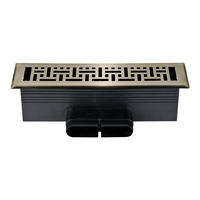 Évent de style victorien robuste et porteur en acier inoxydable et en ABS de 4x12 pouces pour la ventilation de sol de ventilation de maison moderne