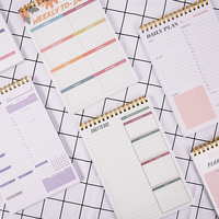 Journal personnalisé cahiers de papeterie colorés carnet à spirale d'organisation de dessins animés pour les étudiants