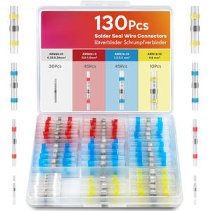 130 Conectores de Cable Termocontraíbles Impermeables AWG26 10, Adaptadores de PVC Enchufables - Product Image 1