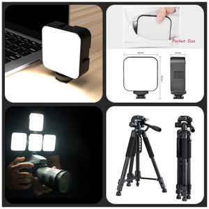 Kit Plug and Play Direct Usine <span class=keywords><strong>pour</strong></span> Appareil Photo de Téléphone avec Trépied Extensible/Microphone Sans Fil RGB - Product Image 4