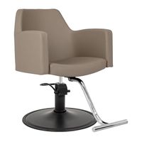 Fauteuil de Barbier Tan Réglable en Hauteur, Chaise de Coiffure pour Salon, Idéal pour la Coupe de Cheveux