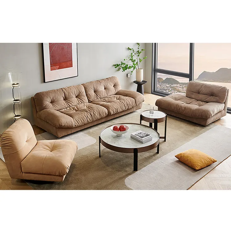 Italien modern minimalist isch gestaltet gut verkaufen Wohnzimmer weiß/grau Schnitt Stoff Sofa Set Luxus Wohnzimmer Möbel