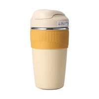 Mug à café créatif en acier inoxydable à double paroi, mugs de voyage pour boissons chaudes avec couvercle multifonction