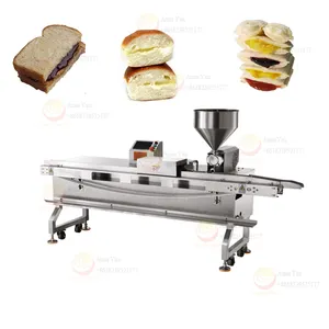 PLC Control Bread Slicer Cream Jam Filling Injecting Machine Automatic butter Cream Injector for Bread