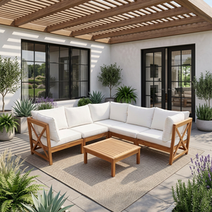 Modern Traditional Chesterfield Wood <b>Sofa</b> Bed Set Apartment Villa Hotel Outdoor Living Room Furniture Foldable Modular - Product Image 1