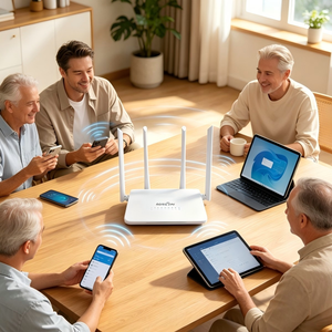 Nouvelle version américaine du routeur <span class=keywords><strong>WiFi</strong></span> 4G LTE CPE R103 150 Mbps avec 4 antennes, pare-feu, alimentation Type-C, emplacement pour carte SIM pour une utilisation domestique en intérieur - Product Image 3