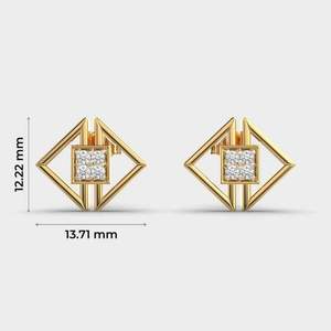 High Shine Diamond <b>Stud</b> <b>Earrings</b> for Women 925 Sterling <b>Silver</b> Luxury Designer Fine Jewelry Sparkling Everyday Wear - Product Image 4