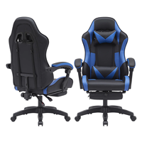 Chaise de bureau gamer pivotante en cuir rose, réglable en hauteur, avec repose-pieds, pour bureau à domicile – Meubles personnalisés et abordables