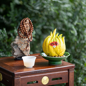 Ceramic Buddha's Hand Citron <b>Tray</b> Porcelain Fruit Platter Retro Zen Style <b>Snack</b> Dish - Product Image 3