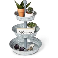 Plateau en métal galvanisé tendance, nouveau design moderne, support à gâteau décoratif à bas prix, fourni directement par l'usine