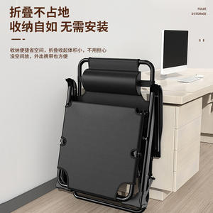 Tumbona Plegable de Acero Negro Diamante, Extra Ancha de 64 cm, Diseño Minimalista para Hogar, Oficina y Playa - Product Image 3