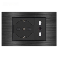 Italien Chile Gehärtetes Glas Elektrische Wandlichtschalter und Steckdosen, Italienischer Standard-Steckdosen-USB-Anschluss DIY-Modul