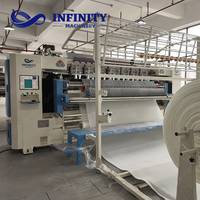 Machine à matelasser informatisée multi-aiguilles, machine à point de chaînette pour la fabrication de couettes, largeur 2450 mm pour literie, matelas et couettes