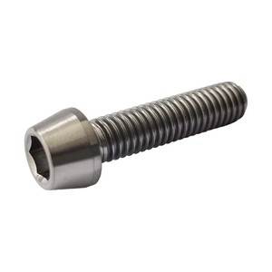 Vis à tête conique hexagonale à six pans creux en alliage de titane classe 8.8, finition naturelle, M6 x 40 mm, vis de frein UNC, fixation industrielle, écrous Titanfix - Product Image 3