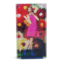 Sublimation personnalisé blanc enduit Photo cristal plaque de verre pour les cadeaux de mariage