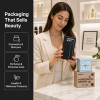 Boîtes cosmétiques rigides en carton gaufré imprimées sur mesure, fermeture magnétique, doublure en éponge, emballage écologique haut de gamme recyclable